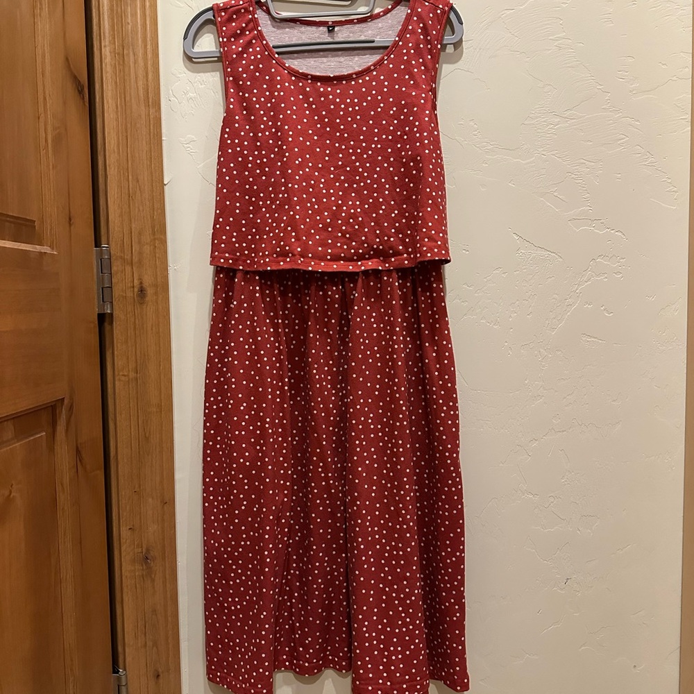 Sleeveless Polka Dot nursing Dress